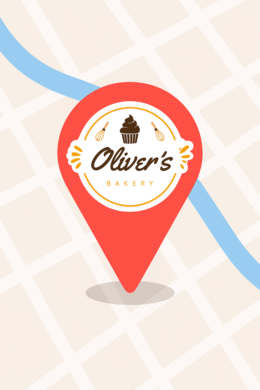 Oliver's Bakery location on the map